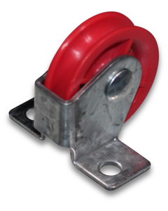 Pulley 1 1/2" 38,1mm plastic with bracket